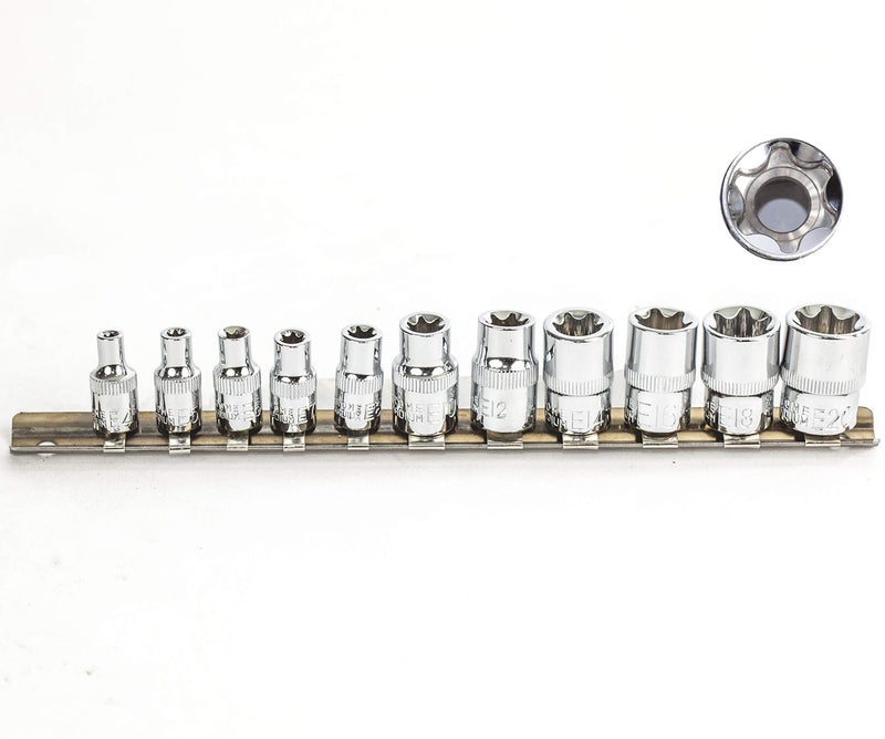 eHomeA2Z 11 Pc E-Torx Female Star Drive Sockets Set CR-V Steel E4 - E20 - Image 2